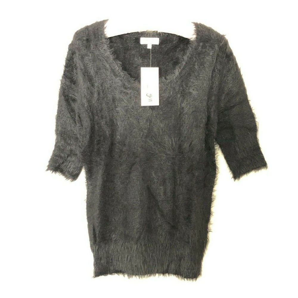 DEEP SUGAR Fuzzy Knit Scoop-Neck Tunic Sweater , Size Small